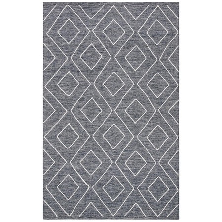 Safavieh 5 x 8 ft. Striped Kilim Contemporary Rectangle Hand Woven Rug Dark Gray STK520H-5